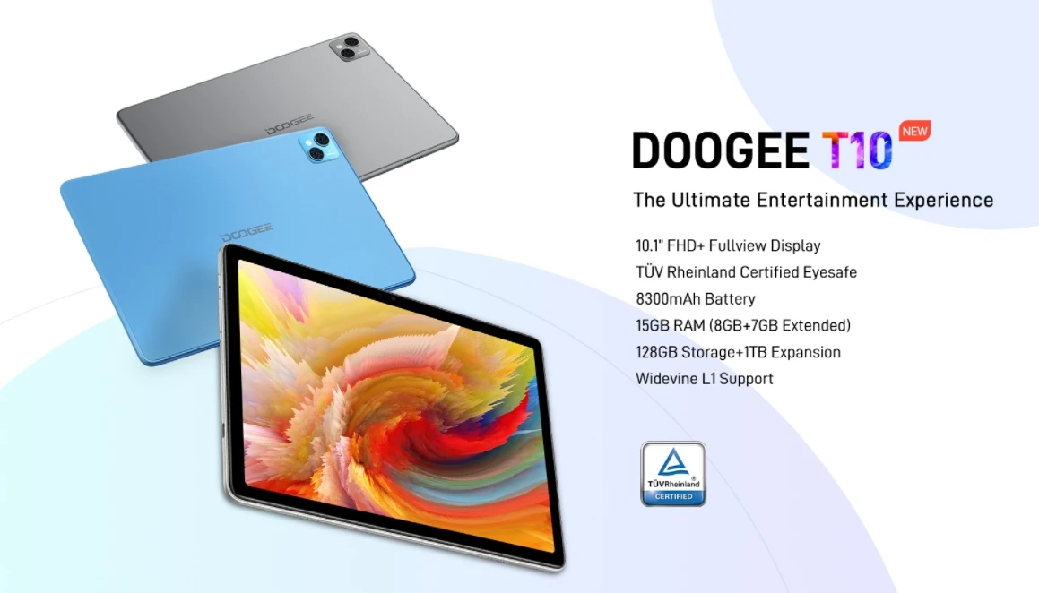 Doogee T10 Cpu T606 120Hz 10.1-Inch Tuv Rheinland Low Blue Light Certification 8Gb Ram 128Gb Rom