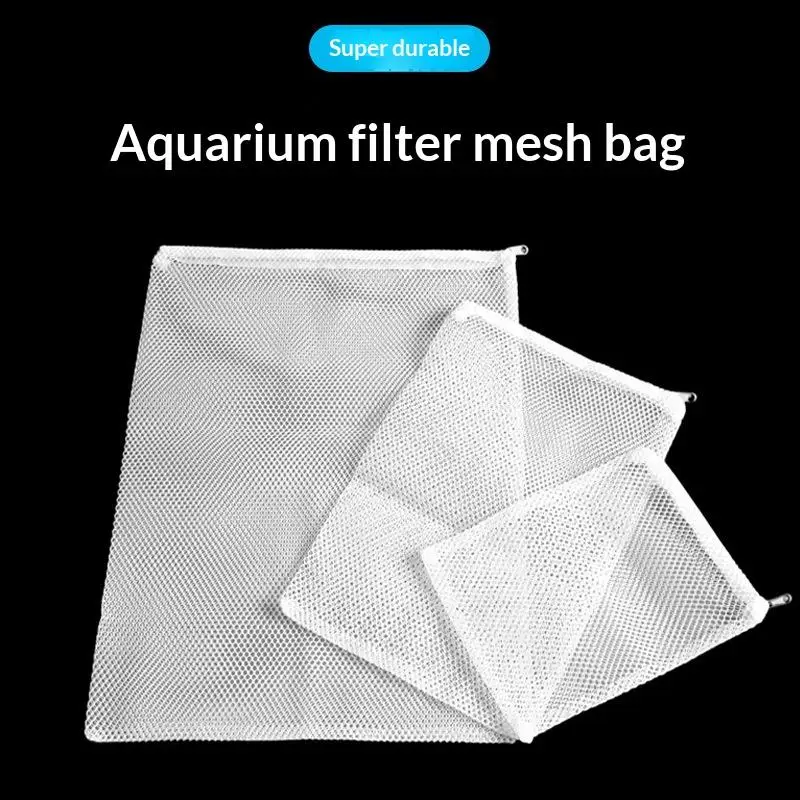 Aquarium Filter Net Bags Reusable Fine Filter Media Bags With Zipper For Aquarium Filtration Bio Ball Carbon Isolation Storage view 2