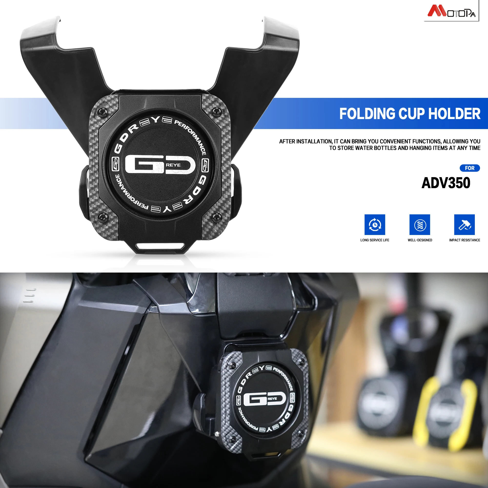 Motorcycle Special bracket with stand For HONDA ADV350 2022-2025 Beverage Water Drink Cup Holder Helmet Hook Storage hook