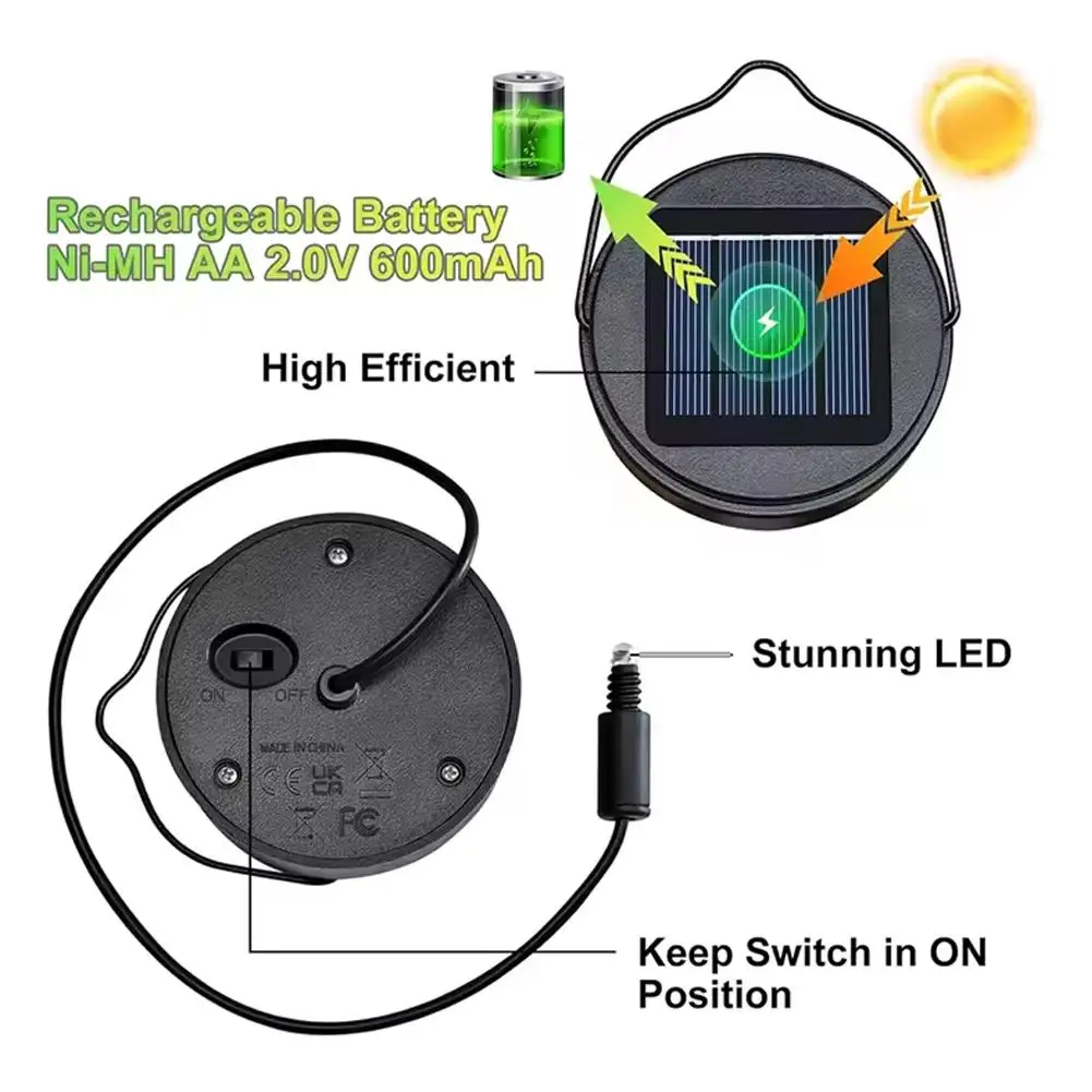 Solar Panel Replacement Tops Waterproof Outdoor Lighting DIY For Garden Yard Patio Decoration Lanterns Lights