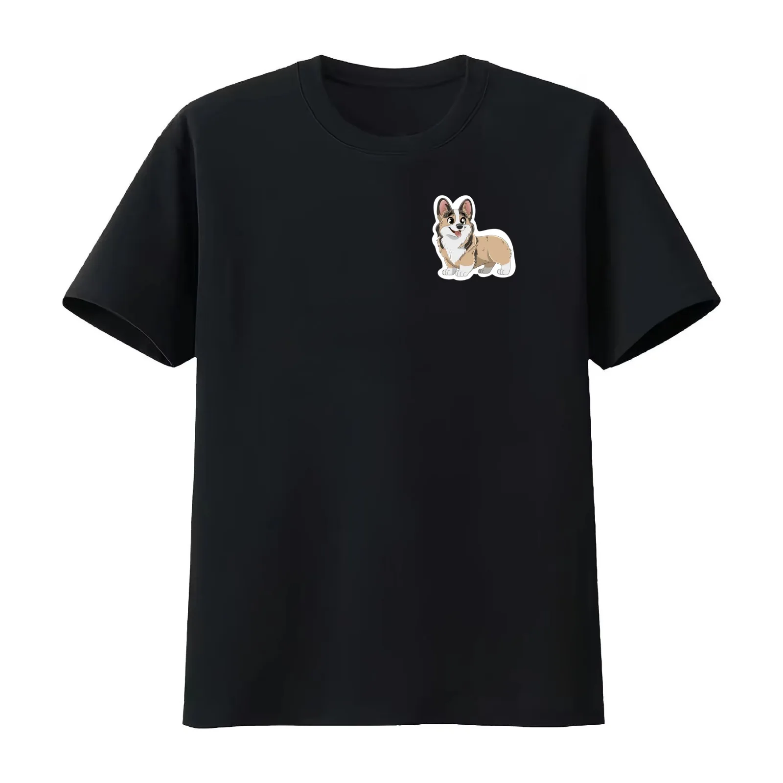 Pembroke Welsh Corgi (Sable) T-Shirt Summer Casual Cotton Tee Oversized Streetwear Tops Vintage Graphic Print 100% Cotton