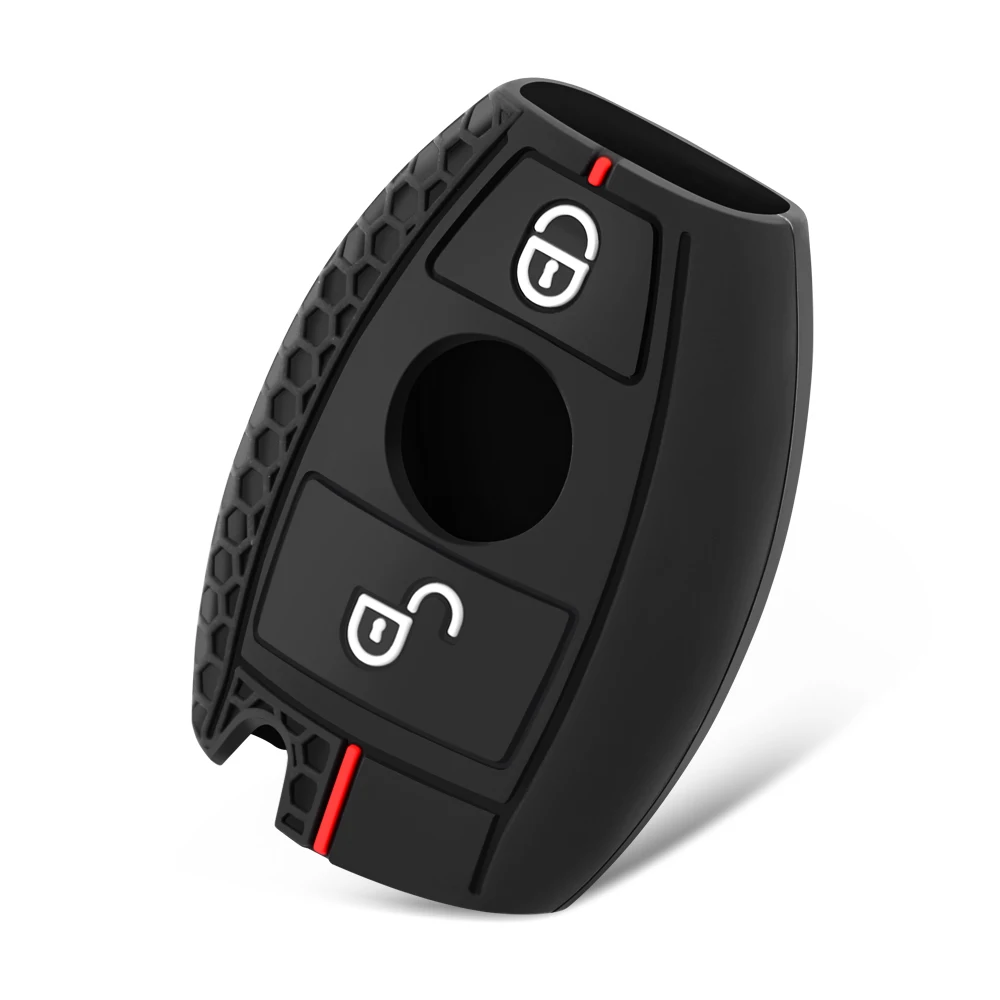 Silicone Car Remote Key Fob Case 2/3 Buttons Cover For Mercedes benz CLS CLA GL R SLK AMG A B C S Protective Shell