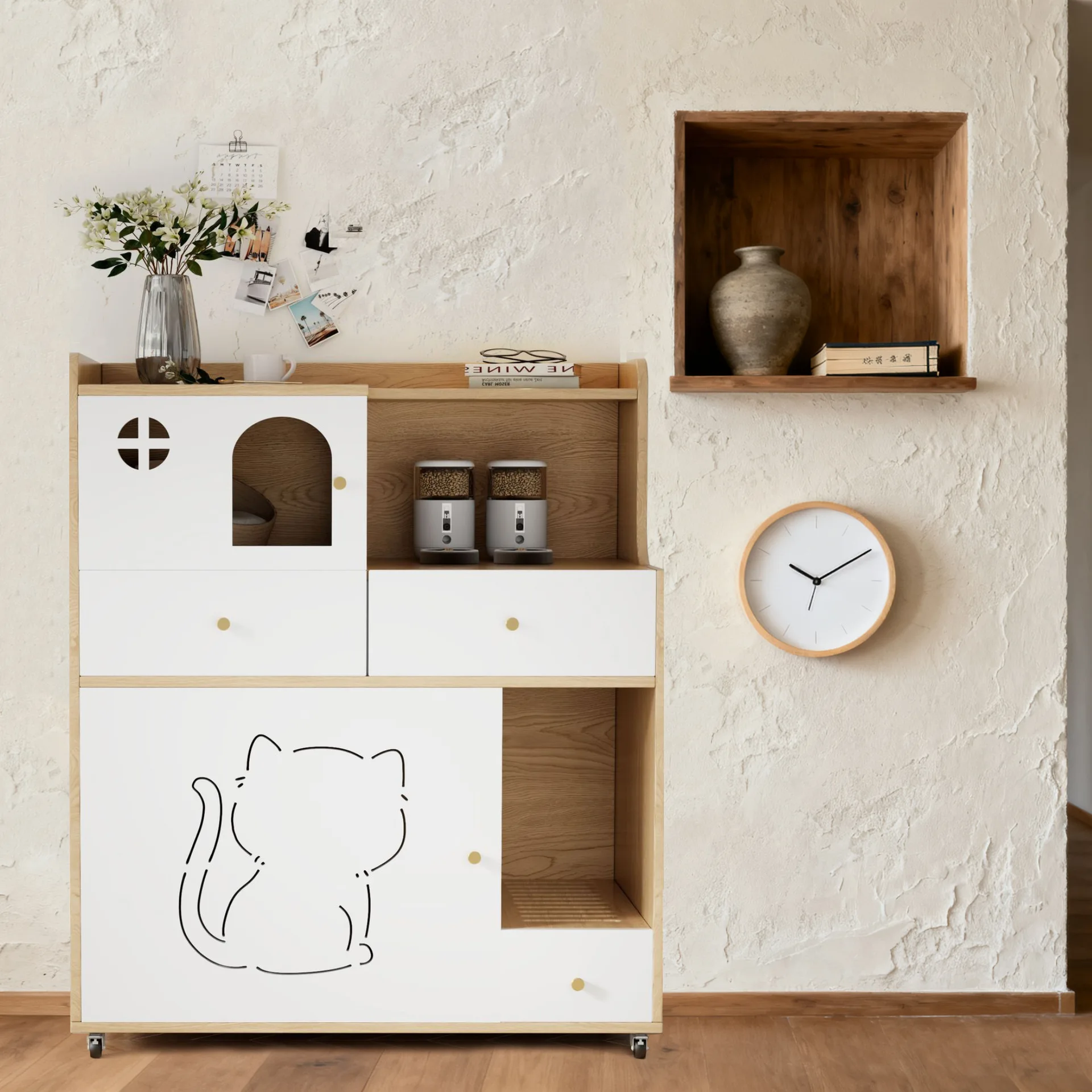 

Cat Nest Toilet Integrated Litter Cabinet Household House Indoor Locker Luxury Villa Removable Cat Cage