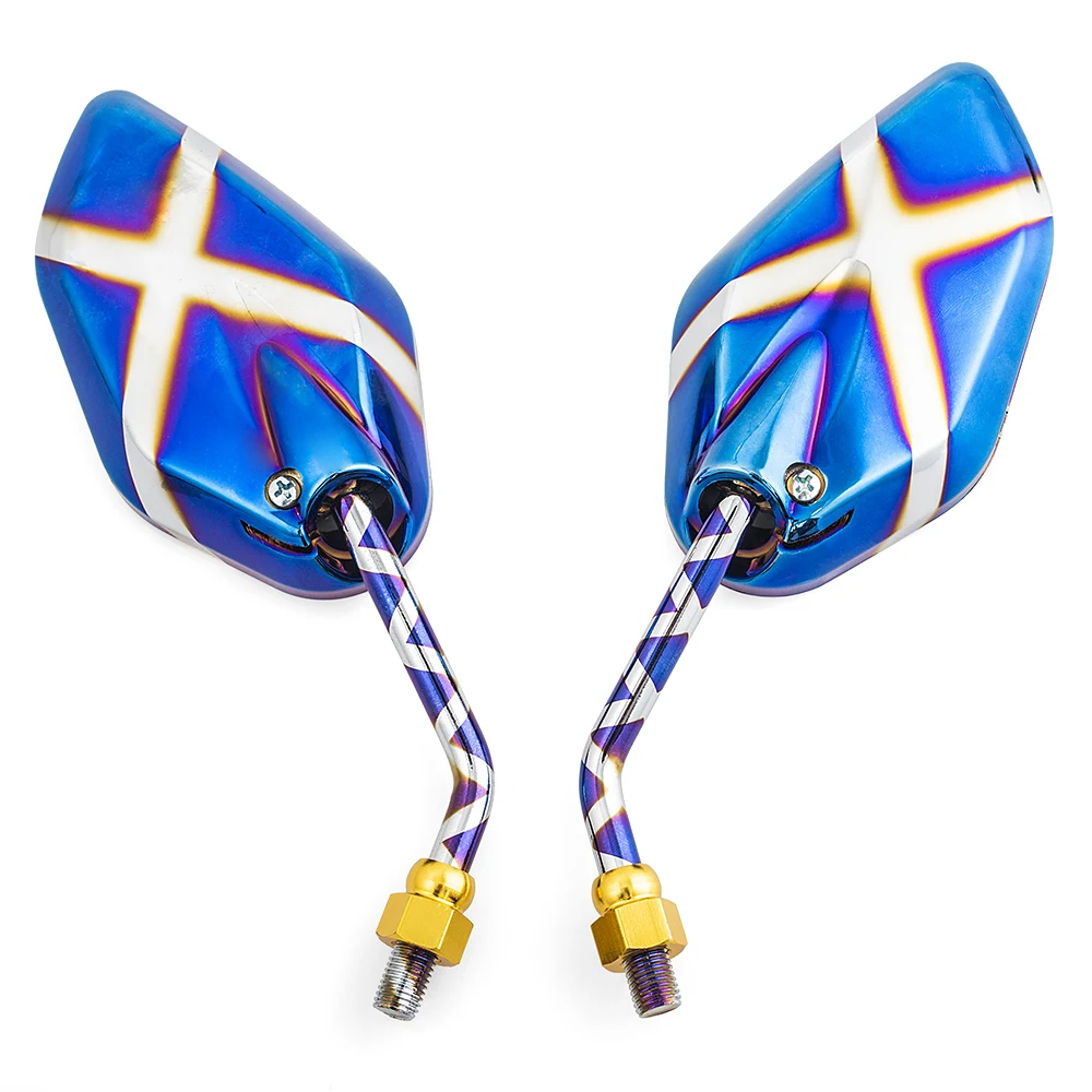 

Universal 10mm Motorbike Street Bike Side Mirrors For Honda Suzuki Kawasaki Yamaha Motorcycle Rearview Scooter Mirror Brand New