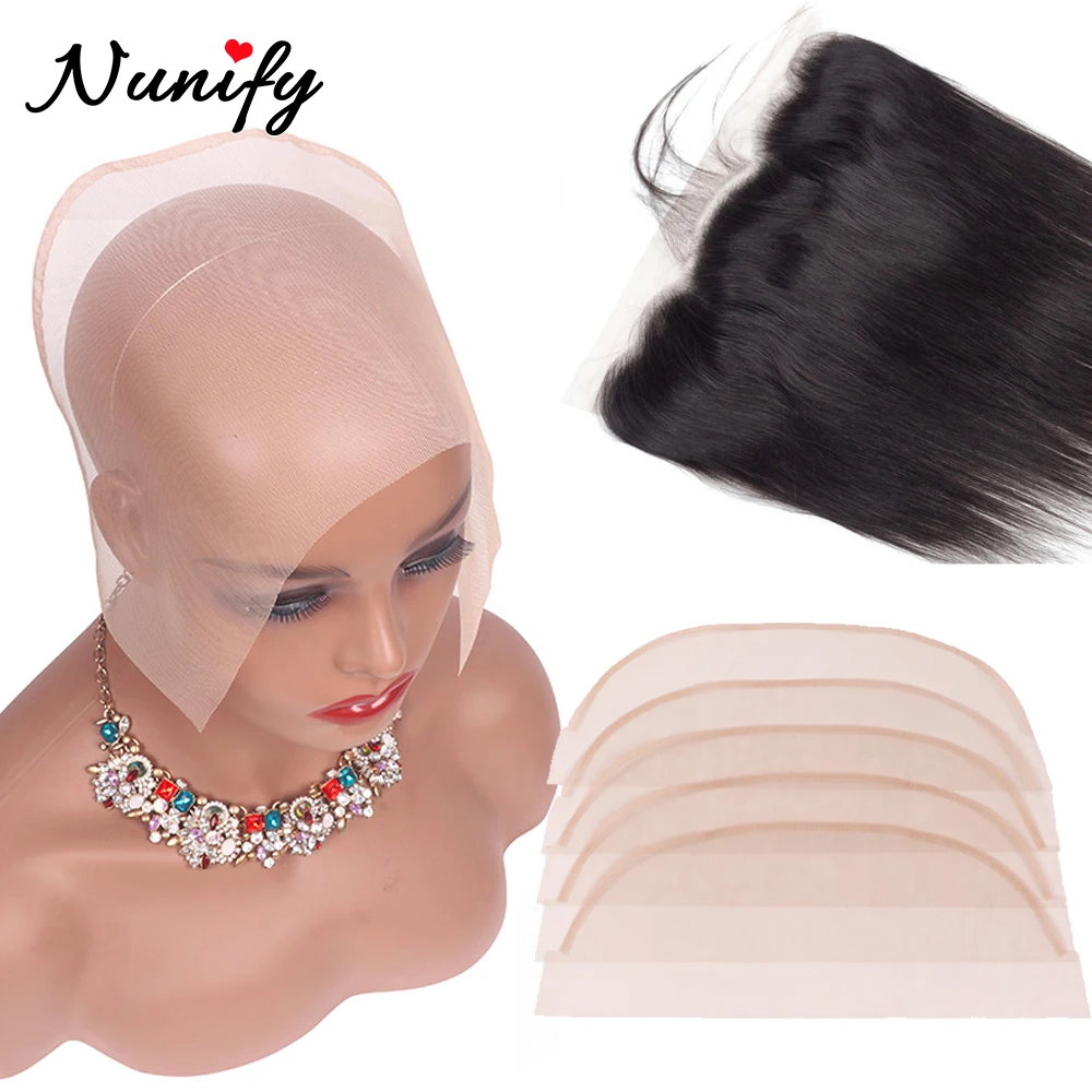 

Nunify 5Pcs Transparent Swiss Lace Net For Making 2*4 4*4 5*5 13*4 Lace Closure Frontal Foundation Base Net Wig Making Supplies