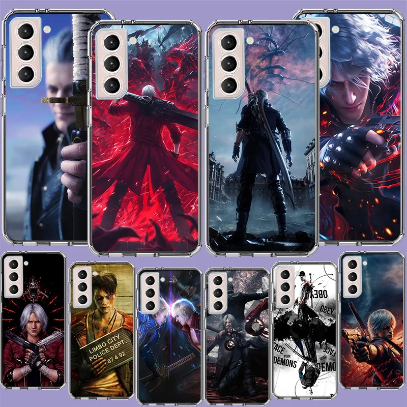 D-Devil May Cry DMC Phone Case For Samsung Galaxy S25 Edge S24 S23 FE S21 S20 S10 Plus S22 S26 Ultra Cover Clear Cases TPU Capa 