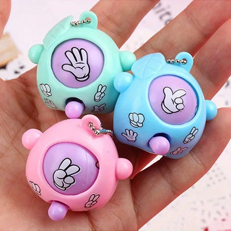 10/100Pcs Mini Rock-paper-scissors Keychain Pendant Toys for Kids Birthday Party Favors Goodie Bag Wedding Baby Shower Gifts