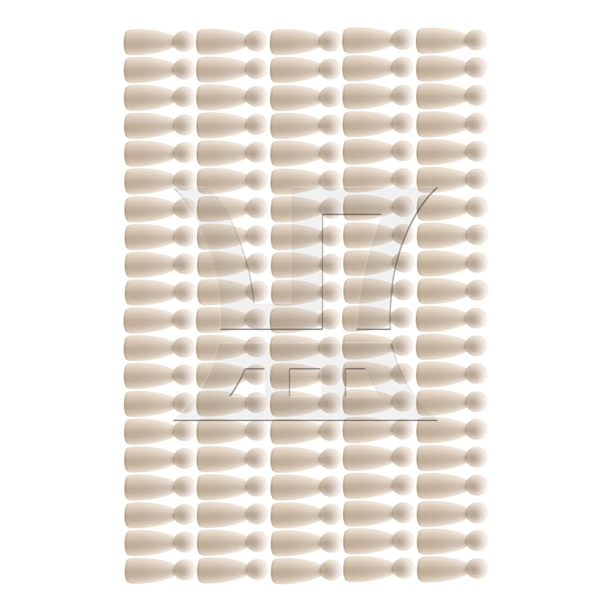 

100 Pcs Unfinished Wooden Peg Dolls for Wedding Decoration 2.56" x 0.98"