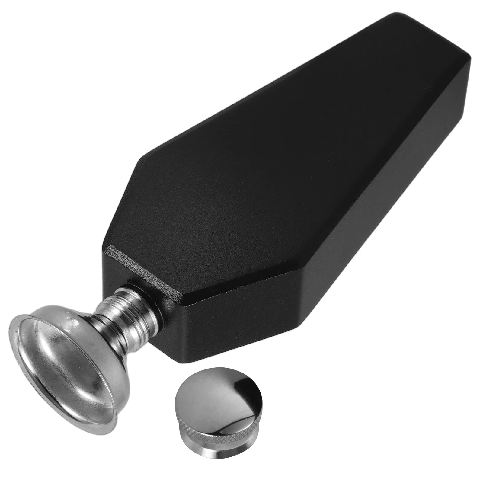 Mini Botella de Acero Inoxidable de 3.5oz con Forma de Ataúd Negro para Halloween, a Prueba de Fugas, para Whisky y Licores, Portátil