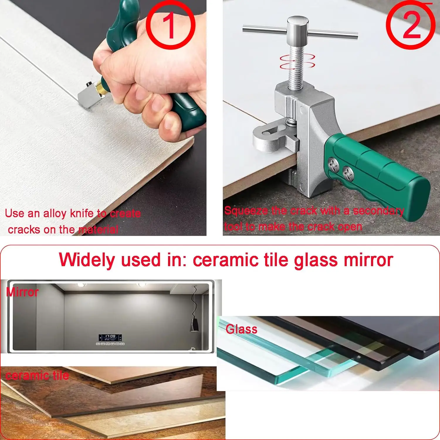 Tile Glass Cutter Set Ceramic Floor And Porcelain Cutter Cutting Glass Construction Tools For Ceramic Cutting Scratcher Diamond