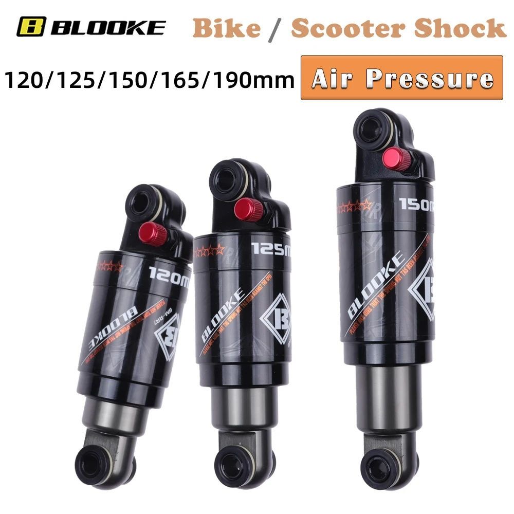 

Mountain Bike Air Shock Absorber 120/125/150/165/190mm E-bike Electric Scooter MTB Bicycle Suspension Rear Shock Absorber