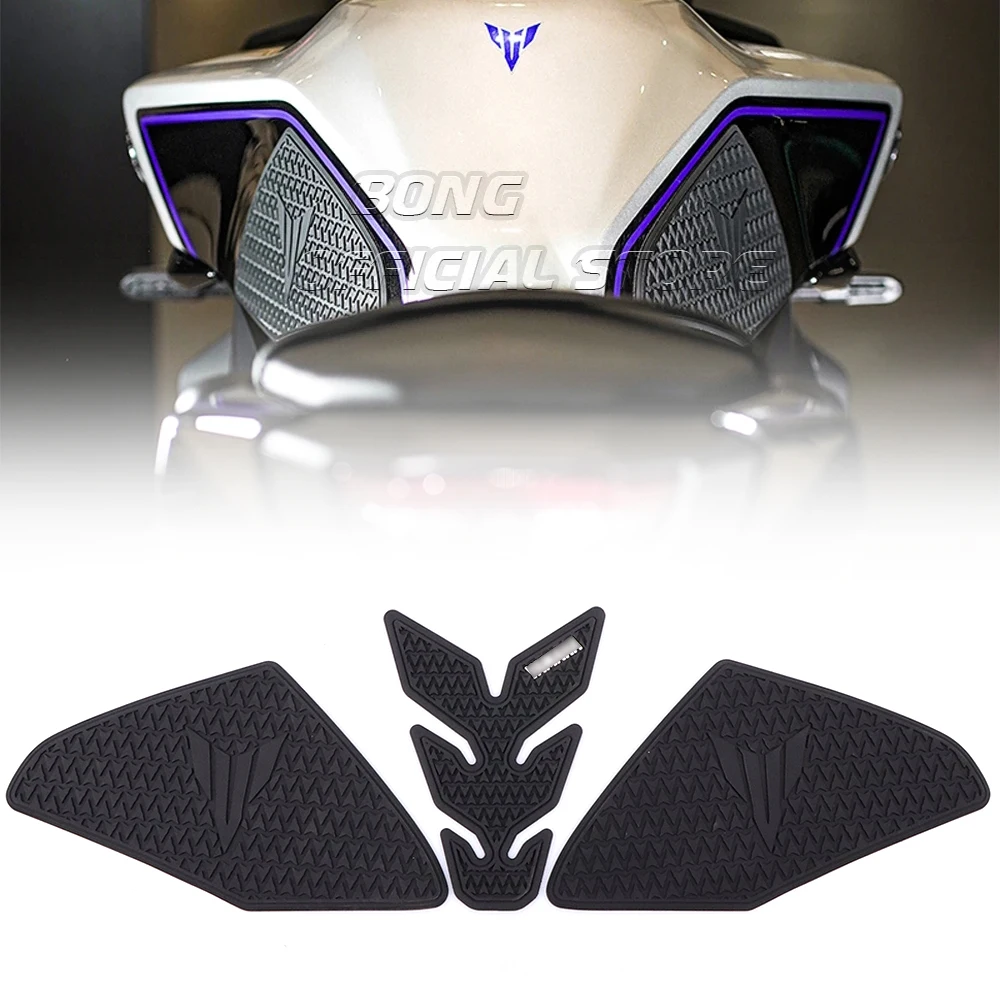 FOR YAMAHA MT-09 MT09 2024 2025 Motorcycle Non-slip Side Fuel Tank Pad Stickers Waterproof Rubber Sticker Fit
