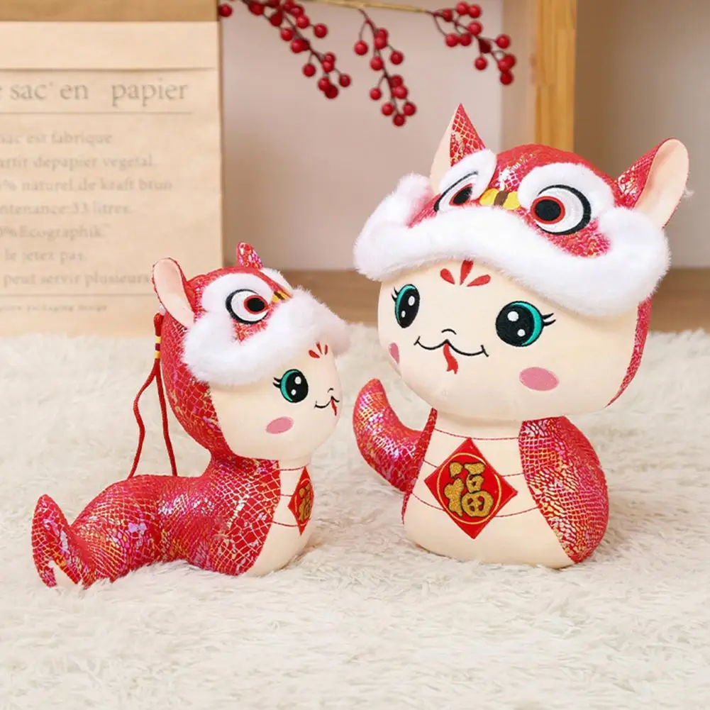 Snake Plush Doll Snake Doll Chinese New Year Snake Plushie Set for Family Festive Decoration Year of Stuffed Mascot Toy for Kids