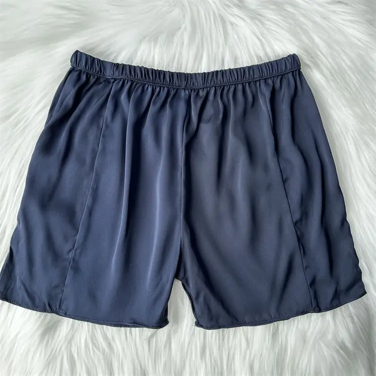 Summer Glossy Women Men's Ice Silk Shorts Plus Size Casual Satin Sleeping Shorts Bottoms