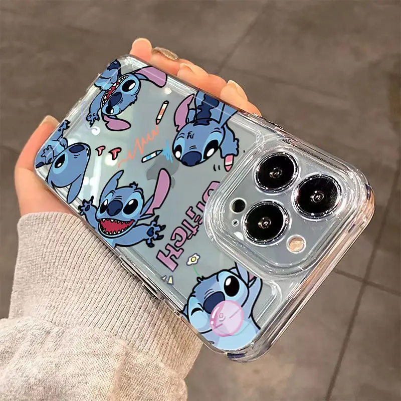 Leuke Disneys Stitchs Clear Space Telefoon Case Voor Xiaomi Redmi NOTE 8 9 9A 9s 10 11 12 12C 13 13C K30 K50 10C Pro Plus 4G 5G