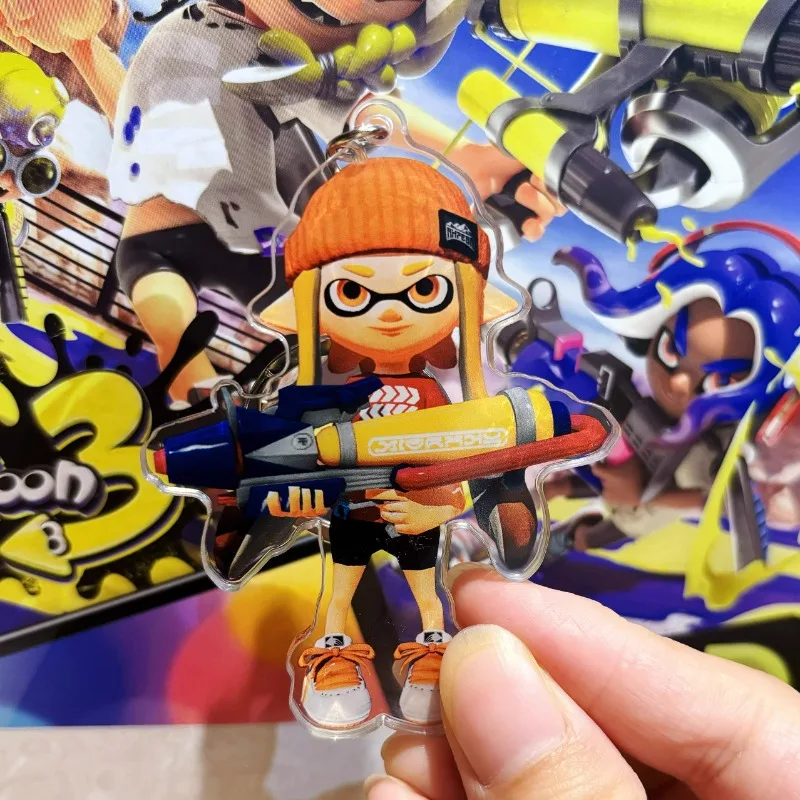 In Stock Splatoon3 Jet Fighter スプラトゥーン Stand-up Keychain Pendant Decorative Hand Gift