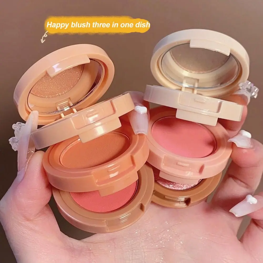 1 imperméable multifonctionnel nacré Blush brillant femme cosmétiques mat ombre à paupières surligneur Blush Palette visage maquillage Palette