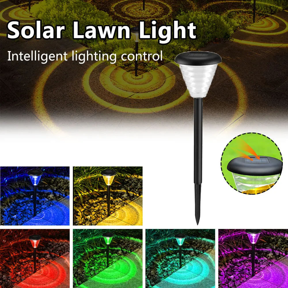 

Outdoor Solar LED Garden Lawn Light Colorful Induction Ground Buried Lamp Night Decoration Light Pathway Yard Holiday Decor