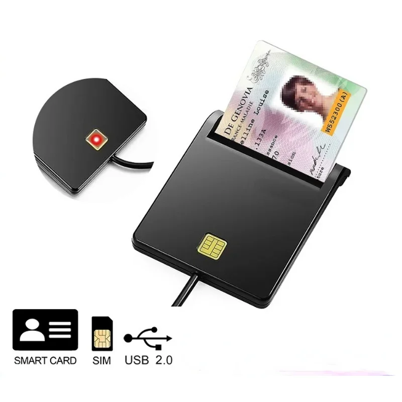 Per lettore di schede EMV IC/ID di carte bancarie lettore di Smart Card USB alto per Windows 7 8 10 Linux OS USB-CCID ISO 7816