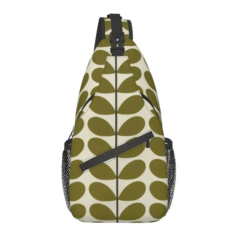 Orla Kiely Multi Stem Sling Chest Bag Custom Scandinavian Flowers Crossbody Shoulder Backpack for Men Travel Hiking Daypack