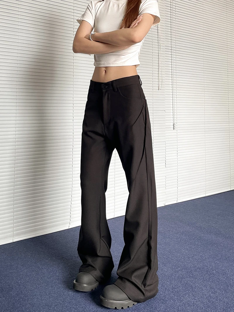 

Aket Американские Ретро Свободные Уличные Повседневные Широкие Брюки Мужчины Женщины Длинные Брюки Удобные Полиэстер Хлопок Смесь