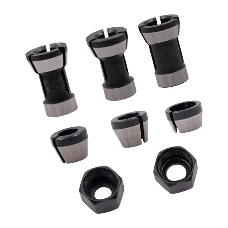 Electric Routers Milling Cutter Collet Chuck Adapter 6mm 6.35mm 8mm Trimming A0KF
