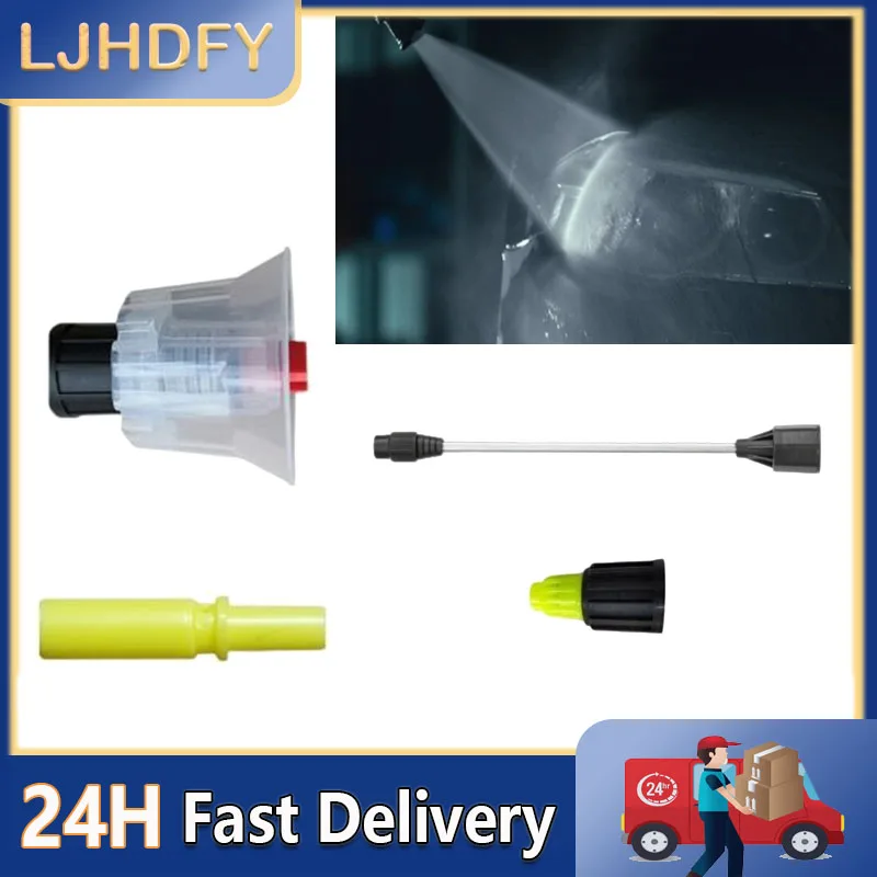 Car Wash Nozzle Accessory Plastic Manual Attachment Parts for Car and Motorcycle Exterior Cleaning Setups Today