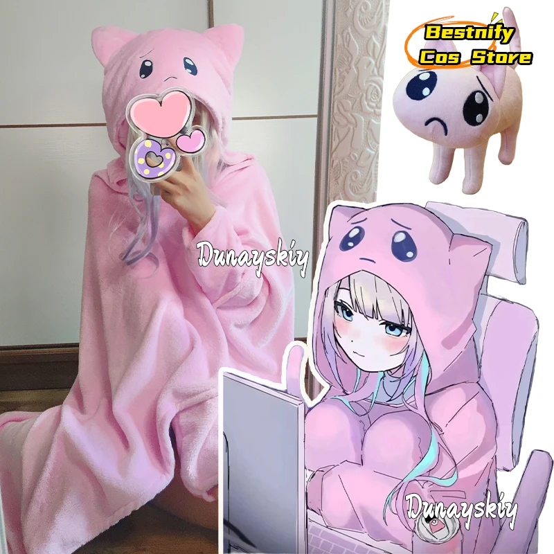 Игра Needy Girl Overdose KAngel Косплей 100*177 см A P Розовая кошачья голова Кондиционер Ковер Бархатная накидка Толстовка с капюшоном Одежда унисекс