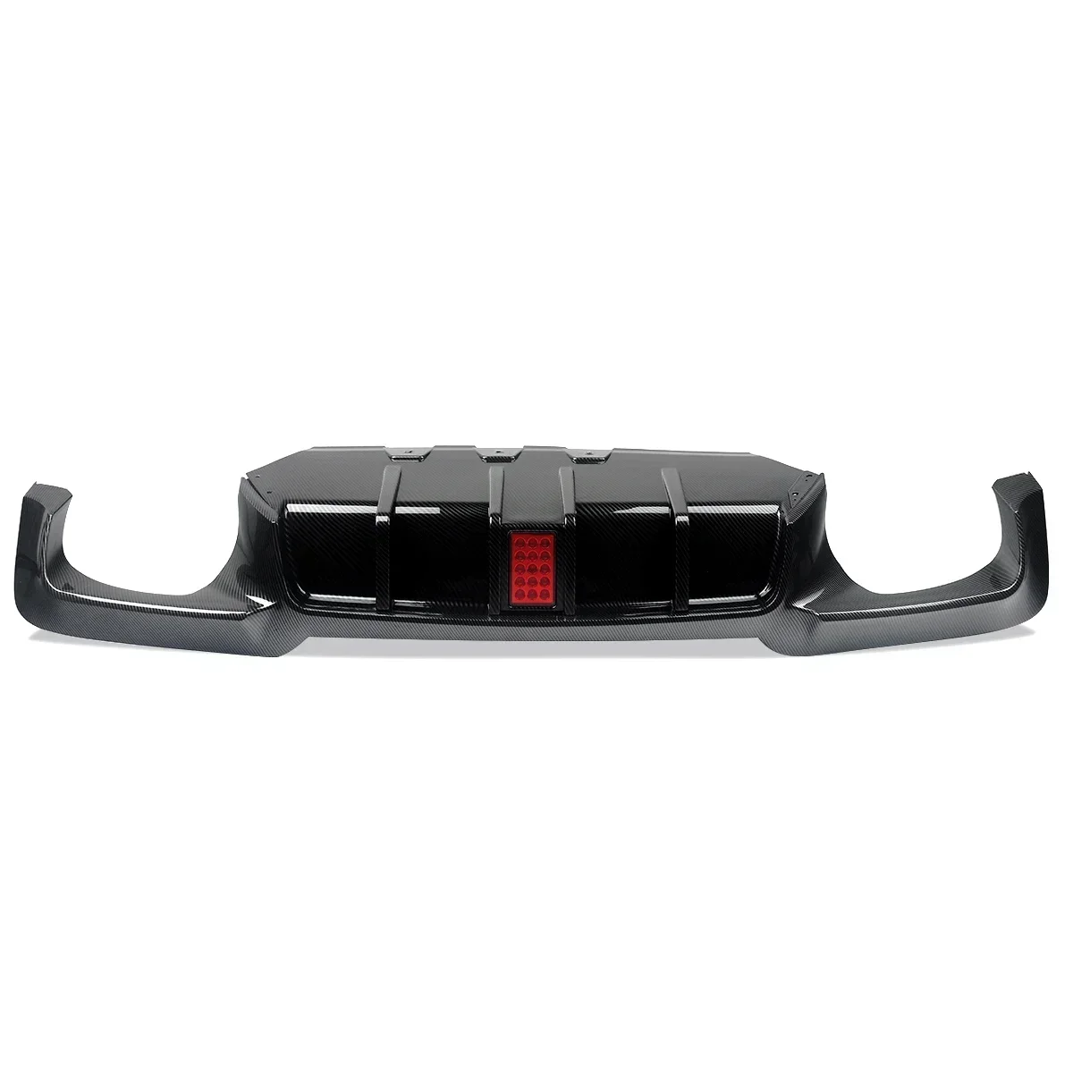 Suitable for BMW 5 Series F10 M Sport 2010-2016 Rear Bumper Diffuser with LED Light Rear Spoiler Lip Rear Bumper Guard Auto
