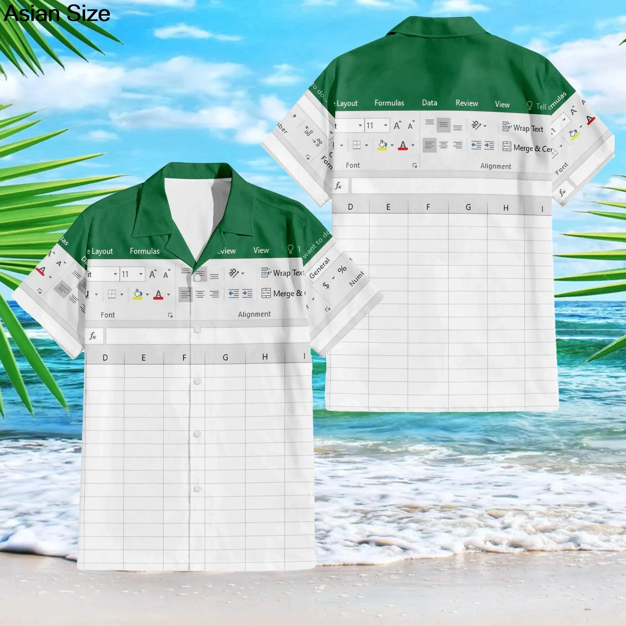 Funny Excel Hawaiian Shirts Aloha Beach Hawaiian Shirt Personalized Hawaiian Shirt - Summer Vacation Gift,Family Gift Work Tops