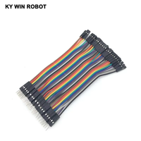 Dupont line 40pcs 10cm 2.54mm 1p-1p Pin Female to Male Color Breadboard Cable Jump Wire Jumper For Arduino