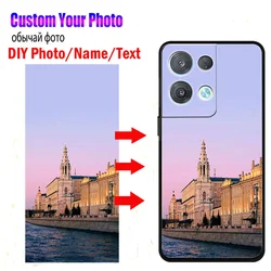 Customized Phone Cases For OPPO Reno 8 Pro Plus 8T 7 Reno7 5G Back Cover DIY Photo Design Reno8 T 4G Find X5 Lite Case Black TPU