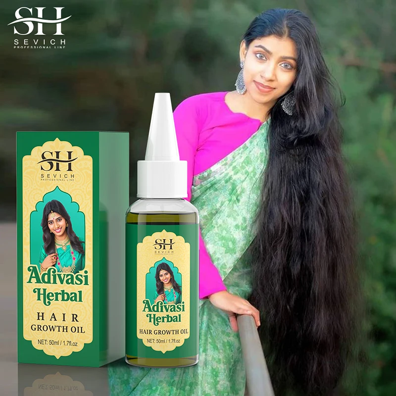 Aceite ayurvédico para el crecimiento del cabello, suero orgánico para el crecimiento del cabello Adivasi de la India, antipérdida de cabello, aceites gruesos de crecimiento rápido, productos para el crecimiento del cabello