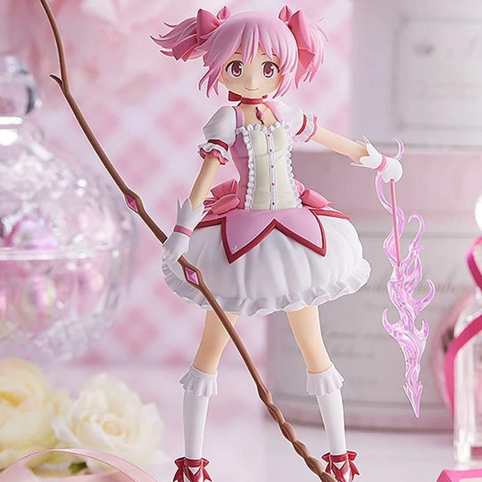 17 سنتيمتر Puella Magi Madoka Magica أنيمي الشكل Kaname Madoka ماجيك فتاة بولي كلوريد الفينيل أنيمي عمل أرقام الكرتون مكتب الديكور نموذج اللعب #2