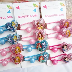 New Anime Mickey Mouse Hair Clip Rope Kawaii Frozen Princess Hair Rope Cartoon Girl Hairpin Hair Accessories Children Gifts