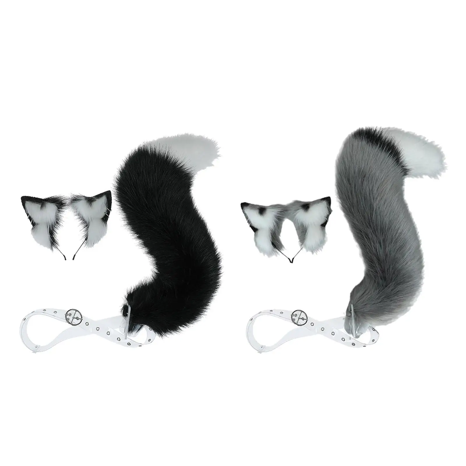 

Animal Ears and Tail Set Cosplay Animal Headband for Masquerade Performance