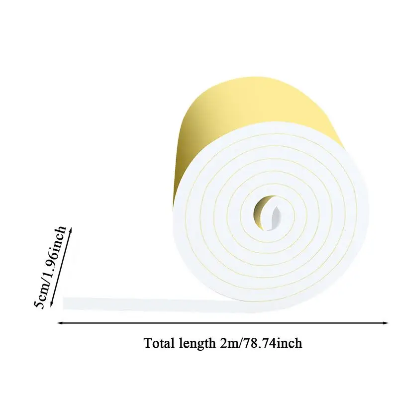 Acoustic Foam Panels Acoustic Sound Panels 78.74x1.97 Inches Noise Reduction Barrier Rainproof Self-Adhesive Padding Soundproof