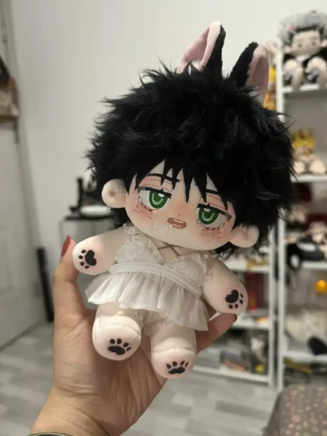 ぬいぐるみ 20 センチメートルアニメ呪術廻戦伏黒恵動物のおもちゃ耳コスプレソフトぬいぐるみボディドレスアップ綿ぬいぐるみ枕