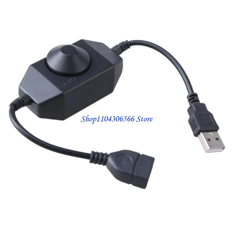 02DD USB LED Dimmer Speed Controller Extension Cable with Switches Controller Equipment