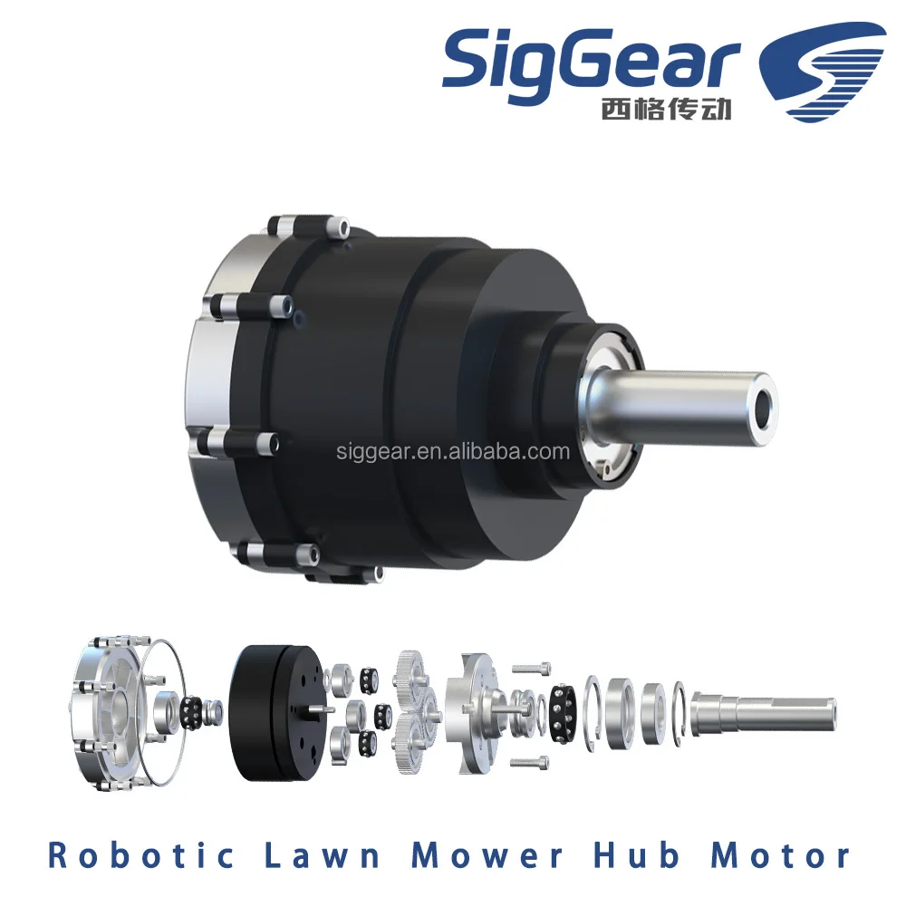 High Torque Lawn Mower Hub Motor 24V 48V Brushless Wheel Motor With Gear Reduction For Smart Robotic Grass Cutter