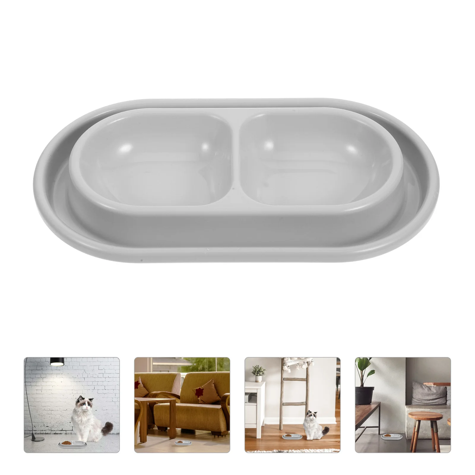 

Anti Ant Cat Bowl Double Pet Feeder Water Moat Design For Cats Dogs Outdoor Indoor Use Cat Food Water Bowl Set Space Saving