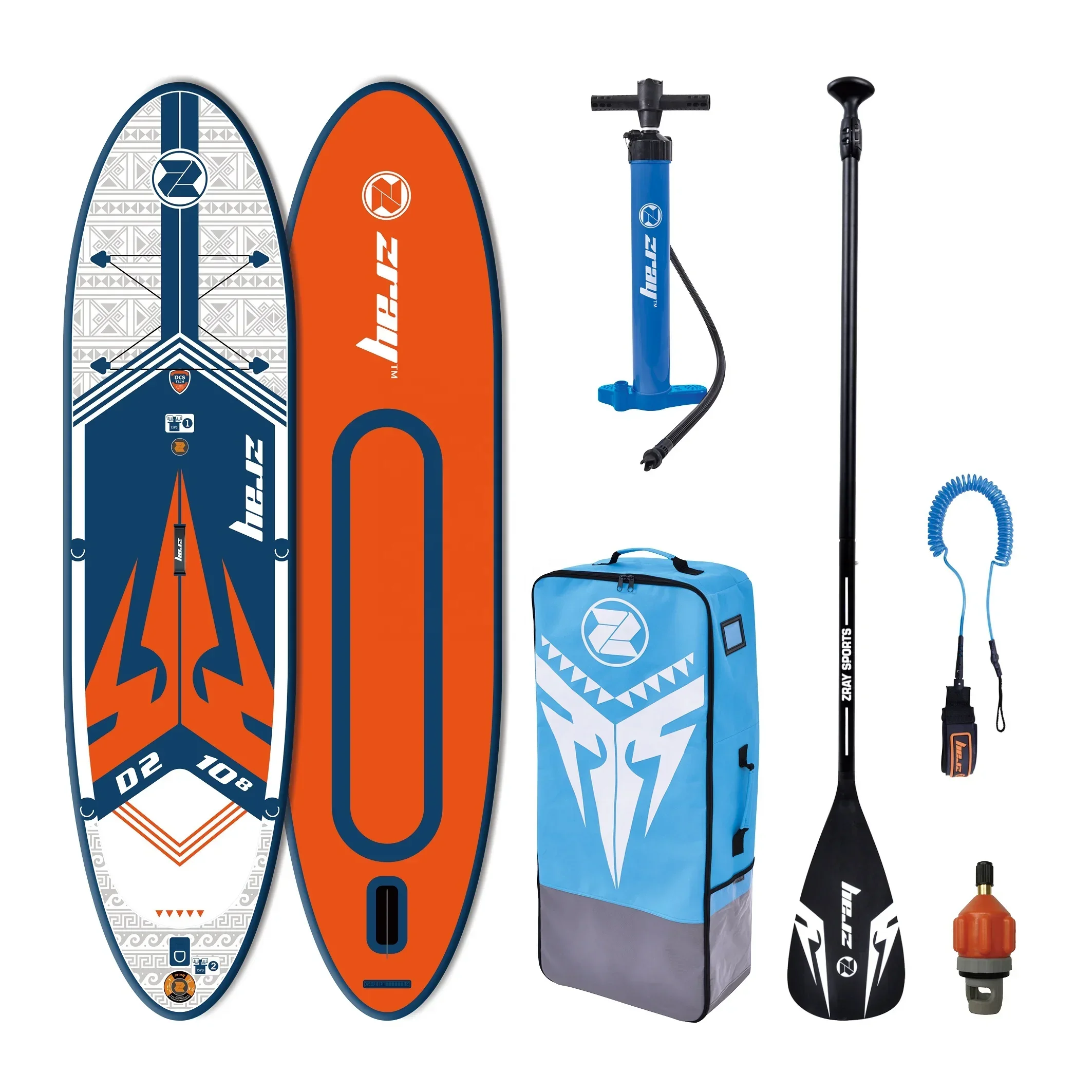 

Jilong Zray D2- 37640 Double Chamber All Around Dual Collection inflatable sup stand up paddle board