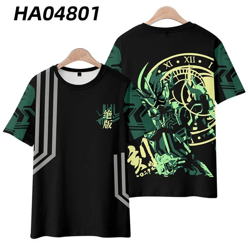 Kamen rider cronus 3d printing T-shirt summer fashion round neck short sleeve popular anime japanese streetwear 2024