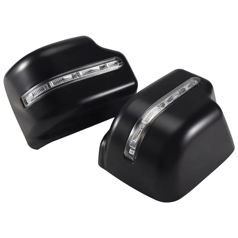 A65P-Car Rear View Mirror Cover Side Wing Mirror Cap Shell With Turn Signal Light For Jimny Jb64 JB74 2018-2020