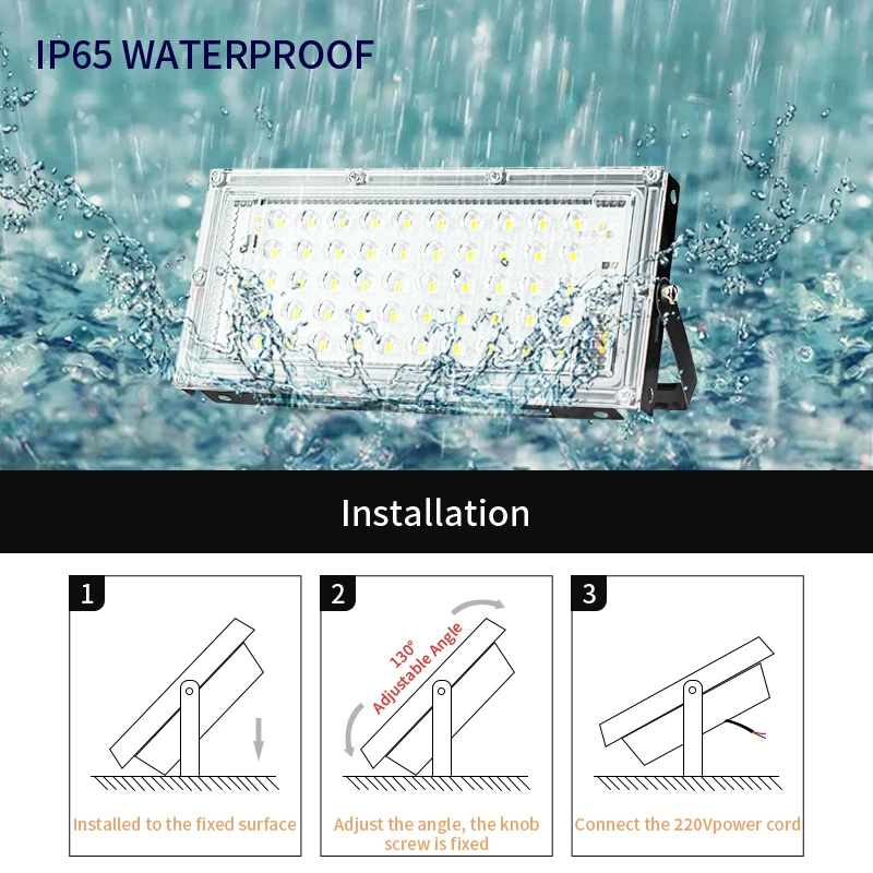 LED Floodlight 50W LED Spotlight 100W LED Grow Light 220V PhytoLamp Streetlight Full Spectrum Lamp For plant growth lamp