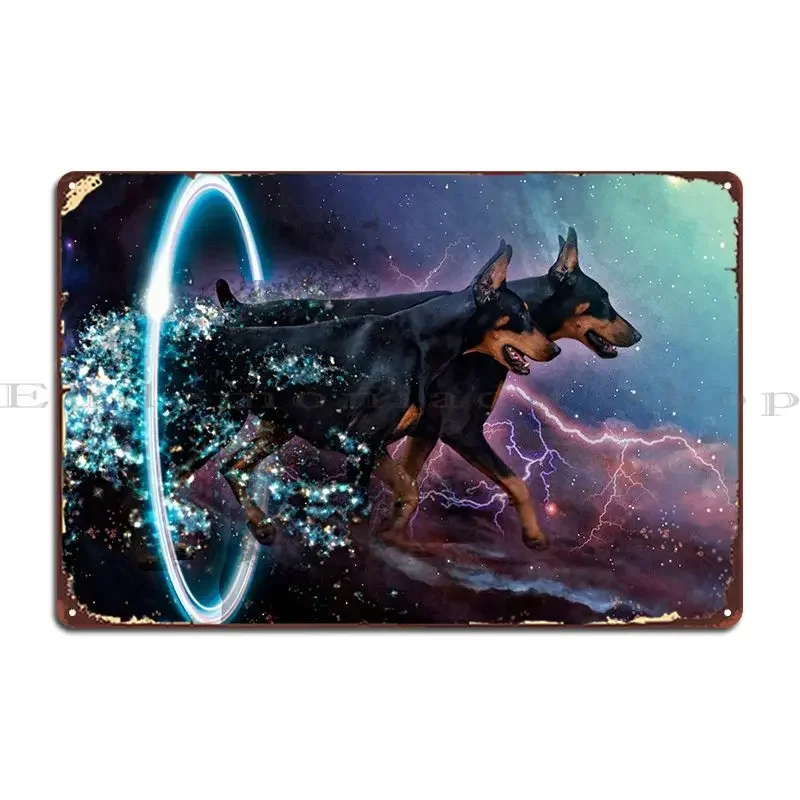 Fantasy Dobermans Metal Sign Funny Wall Decor Club Printing Create Tin Sign Poster