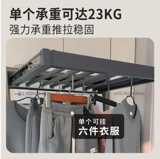 Invisible Retractable Damping Slide Rail Pull Out Pants Hanger Clothes Drying Rack For Balcony Above Washing Machine