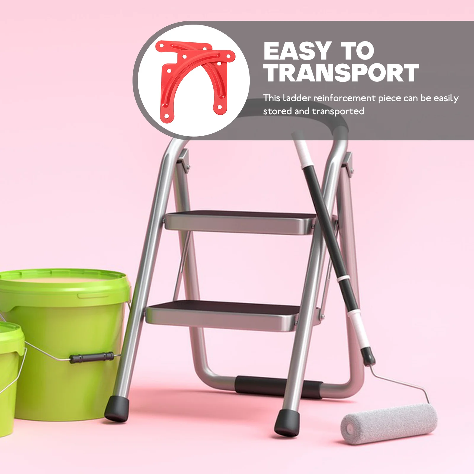 

10Pcs Ladder Corner Bracket Aluminum Alloy Reinforcement Plate Step Ladder Fixed Angle Support Red Durable Fixing Sheet