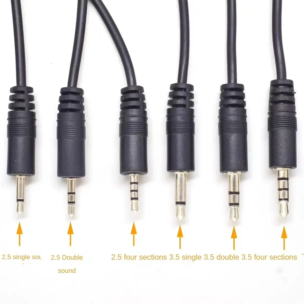 3.5mm 2.5mm Male Plug/Female Jack to Bare Wire Open End TS Mono/3 Pole/4 Pole TRRS Stereo Plug Jack Connector Audio Cable view 4