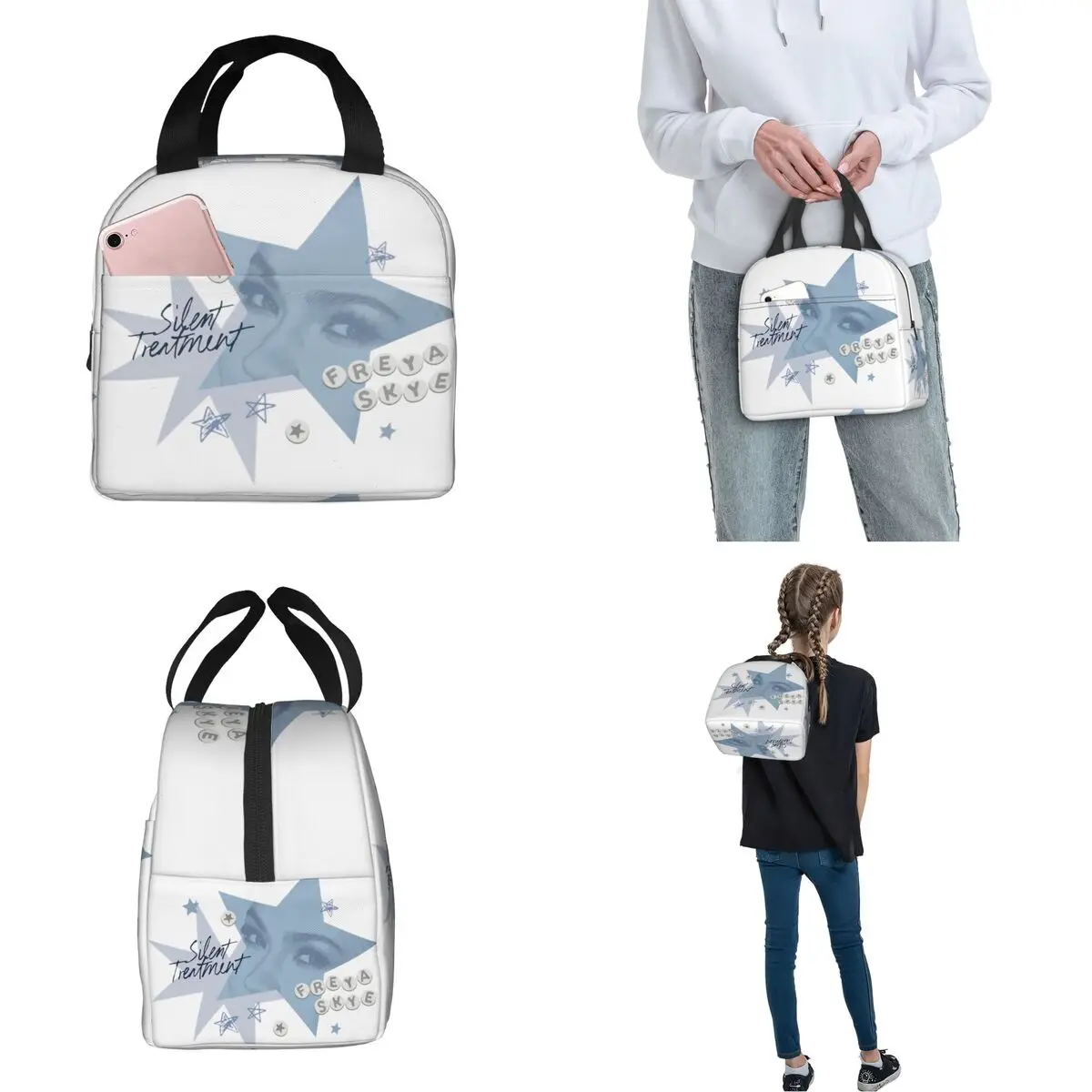 Freya Skye Singer Thermal Insulated Lunch Bag for School Reusable Food Bag Cooler Thermal Lunch Boxes